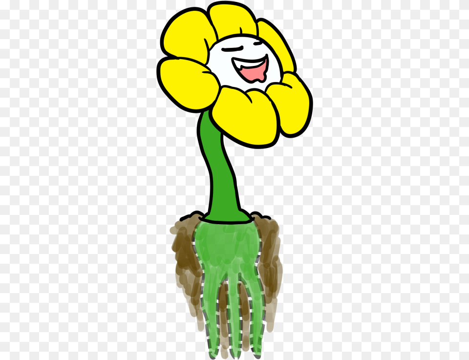 The Base Would Usually Be Hidden If He39s In Soil So Undertum Flowey, Person, Flower, Plant, Body Part Free Png