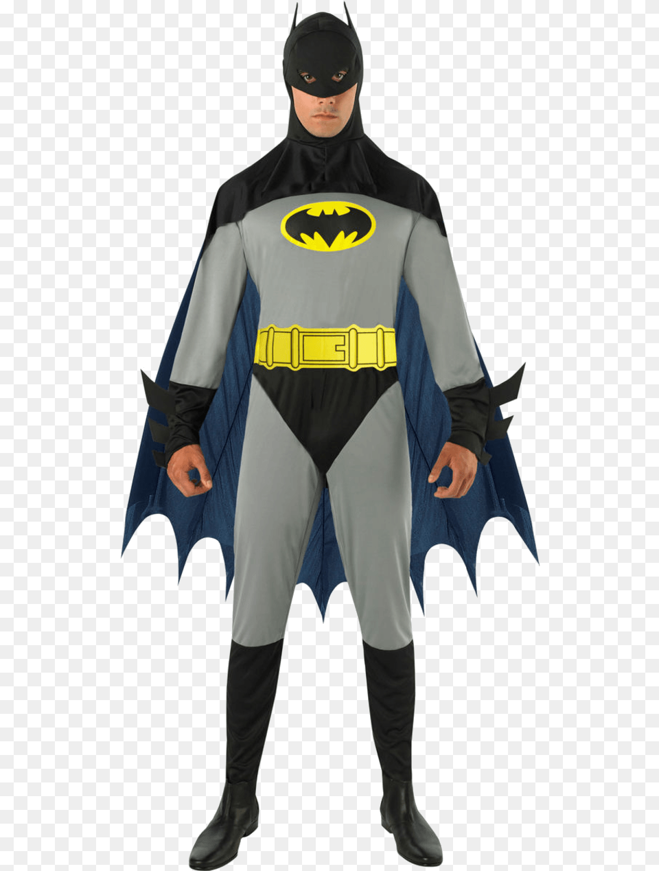 The Batman Classic Adult Fancy Dress Costume, Person, Female, Clothing, Cape Free Transparent Png