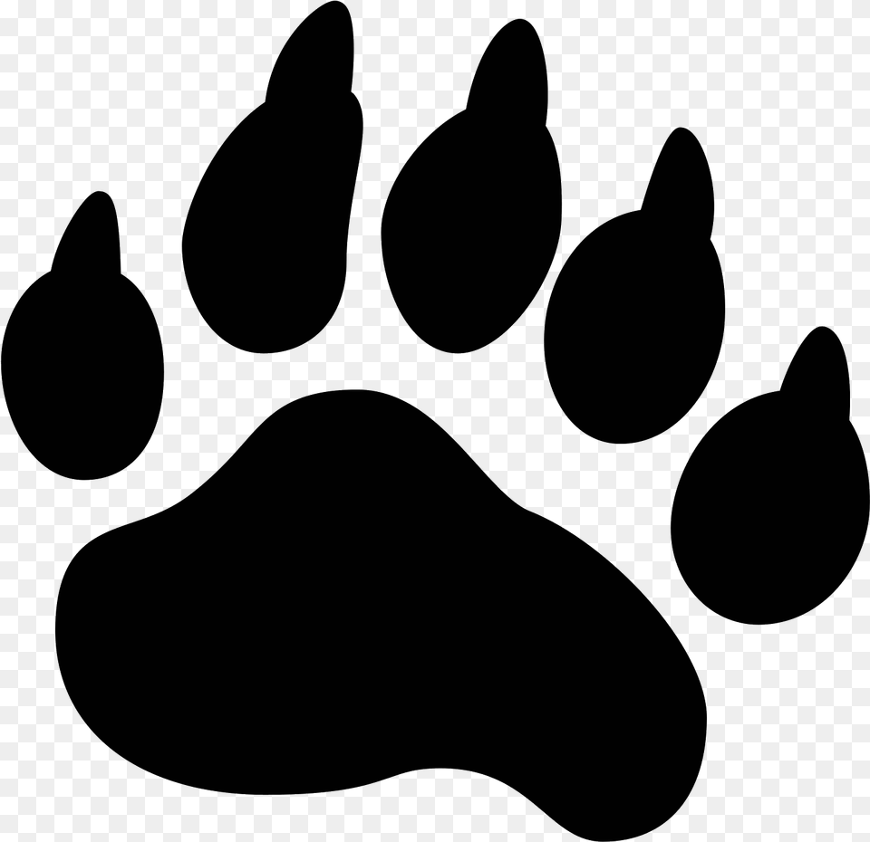 The Bear Footprint Icon A Clear Profile Of A Bear Bear Paw Icon, Gray Png