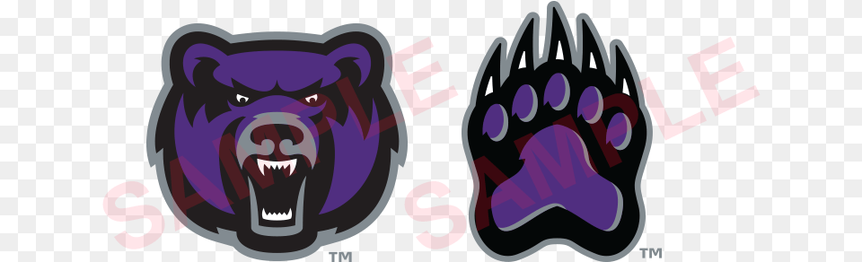 The Bear Head And Bear Paw Are Available For Use As Central Arkansas Extra Large Magnet 39uca Bears Wbear, Dynamite, Weapon Free Png