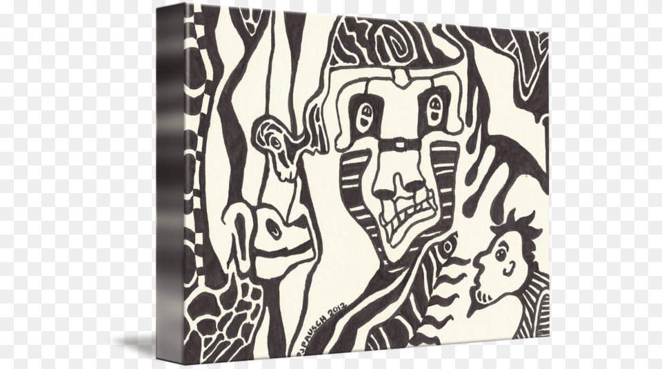 The Beast Boy Ink Illustration, Art, Home Decor, Modern Art, Drawing Free Transparent Png