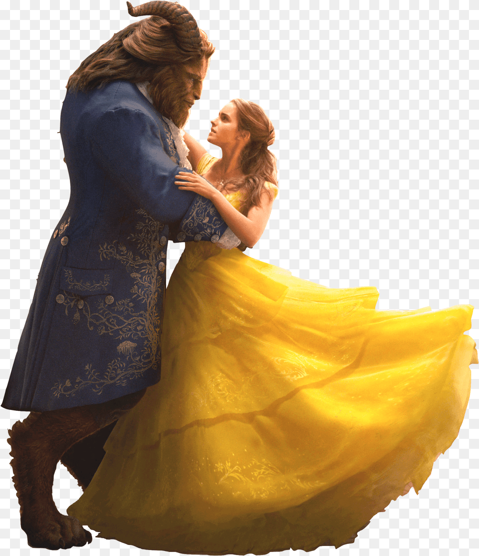 The Beast Dancing With Belle Beauty And The Beast, Gown, Clothing, Formal Wear, Dress Free Transparent Png