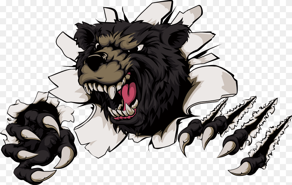 The Beast Scary Drawing Of Bear, Electronics, Hardware, Hook, Claw Png Image