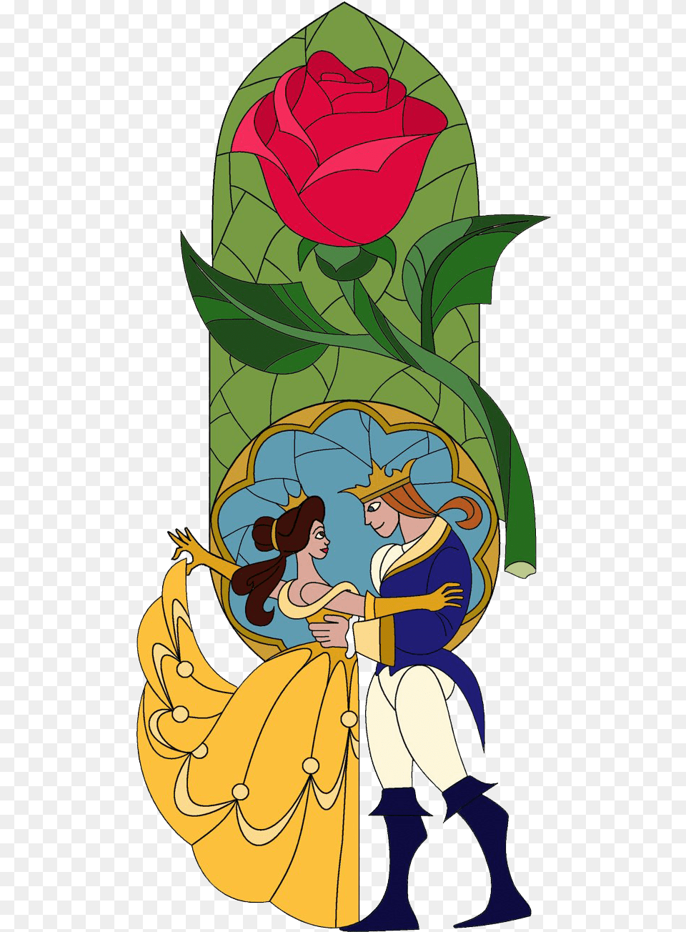 The Beast Transparent Images Beauty And The Beast Disney Flower, Baby, Person, Art, Cartoon Free Png Download