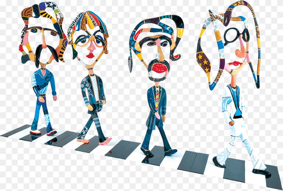 The Beatles Beatles Sculpture, Road, Person, Tarmac, Adult Free Transparent Png
