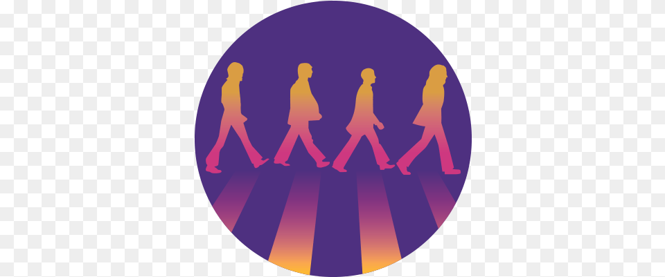 The Beatles Css Animation Code Playground Beatles Abbey Road Outline, Tarmac, Person, Purple, Zebra Crossing Png Image