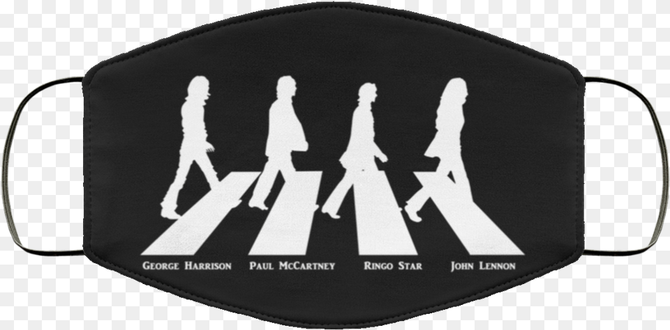 The Beatles Face Mask Antibacterial Fabric Beatles Abbey Road Silhouette, Zebra Crossing, Tarmac, Person, Accessories Png