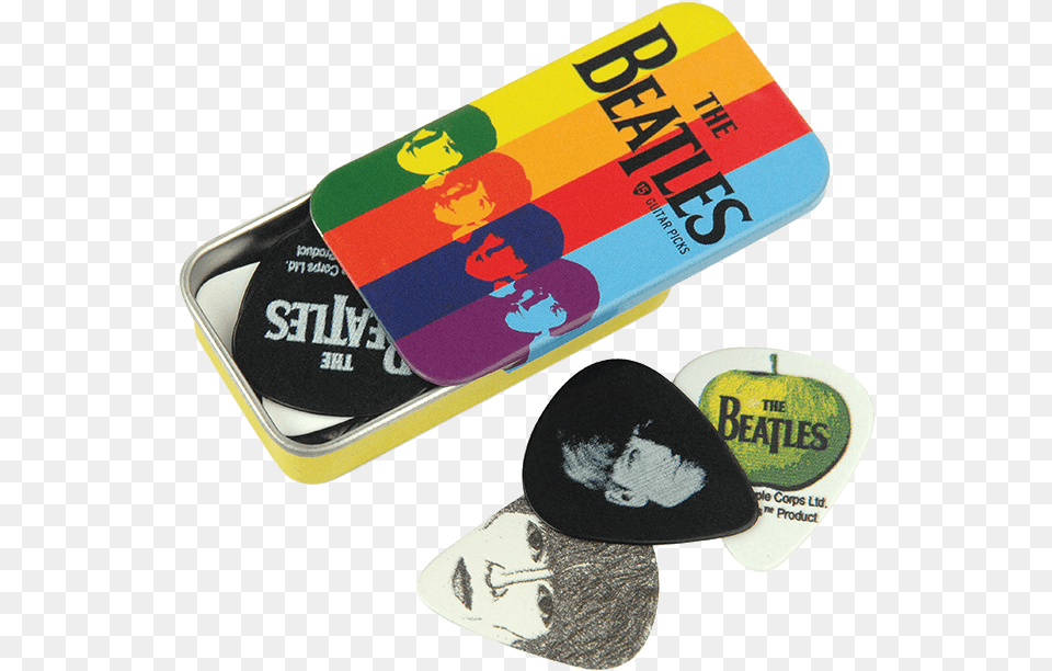 The Beatles Logo Guitar Pick Tins Accessories Du0027addario Guitar Pick Set Box, Musical Instrument, Plectrum, Face, Head Free Transparent Png