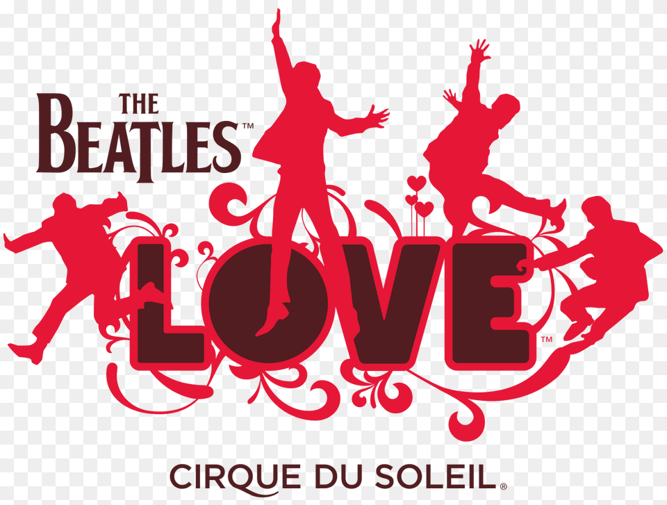 The Beatles Love Logo Cirque Du Soleil, Advertisement, Art, Graphics, Poster Png