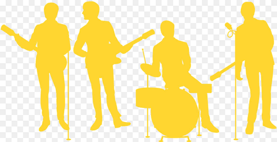 The Beatles Silhouette, Person, Performer, Musician, Musical Instrument Free Png Download