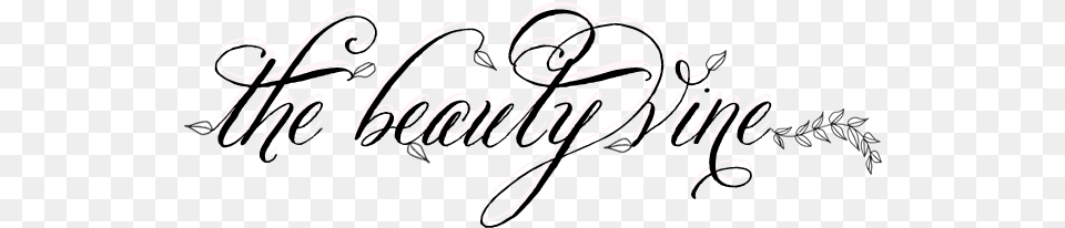 The Beauty Vine Calligraphy, Handwriting, Text Png Image