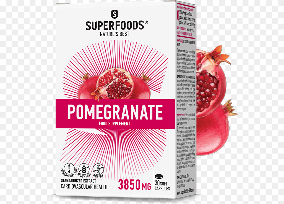 The Beneficial Qualities Of Pomegranate Superfood, Food, Fruit, Plant, Produce Png Image