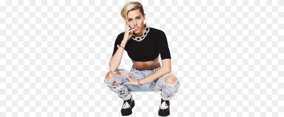 The Best Female Singer Tours Miley Cyrus Ripped Jeans, Shoe, Clothing, Footwear, Pants Png Image