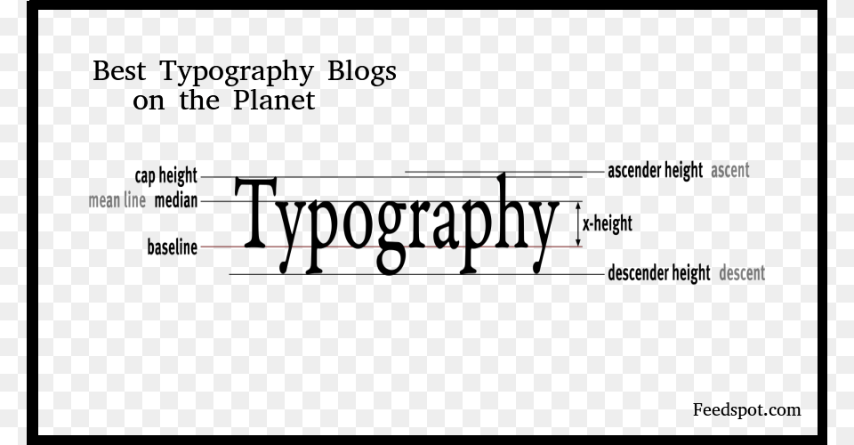 The Best Typography Blogs From Thousands Of Top Typography Typography Decal Baseline Median Png