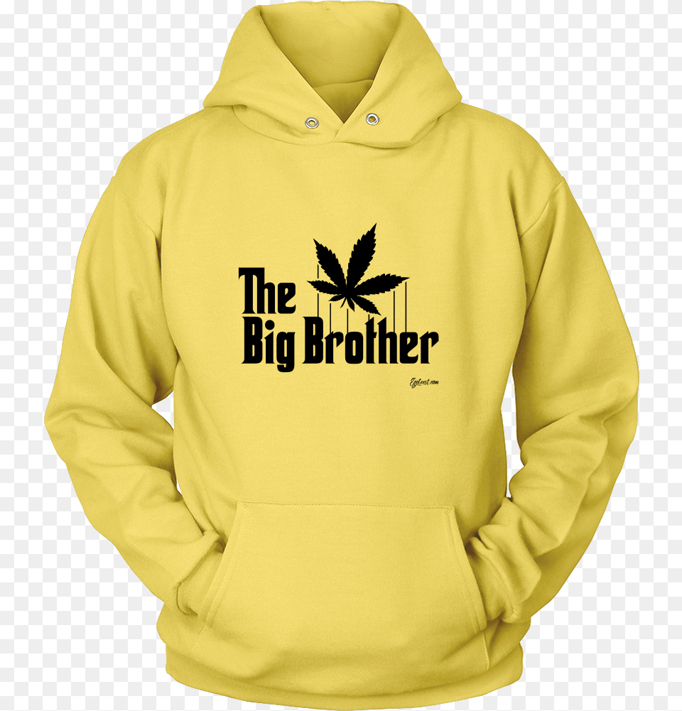 The Big Brother Cannabis Leaf Dog Hair Is My Glitter Sweatshirt Hoodie, Clothing, Knitwear, Sweater, Hood Png Image