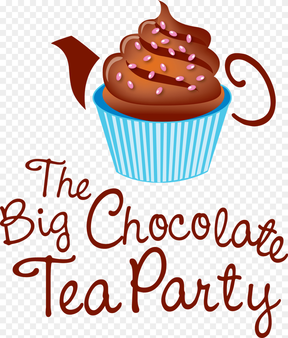 The Big Chocolate Tea Party Cupcake, Cake, Cream, Dessert, Food Free Png Download