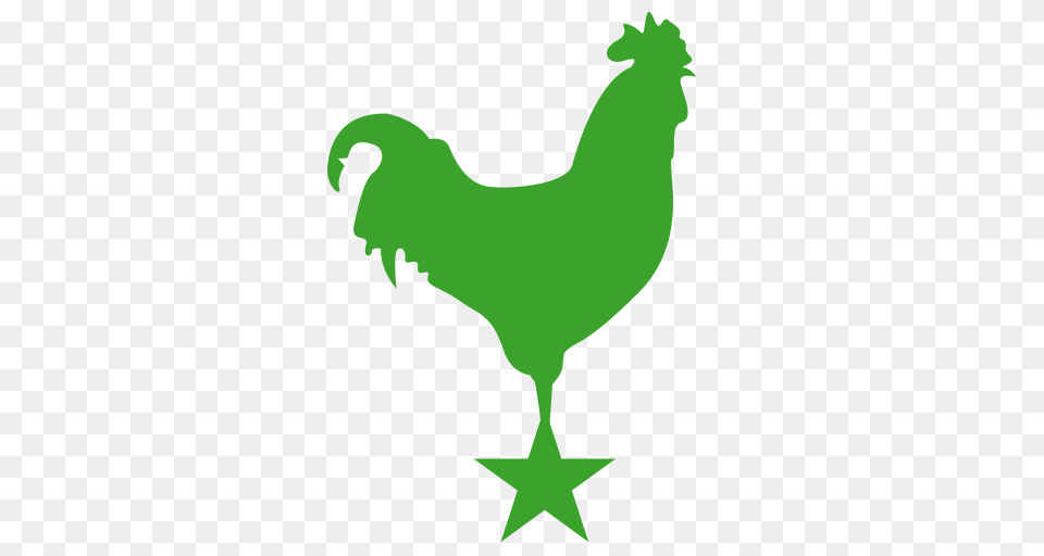 The Big Green Rooster Fill Your Heart With Art, Symbol, Animal, Bird, Fowl Free Transparent Png