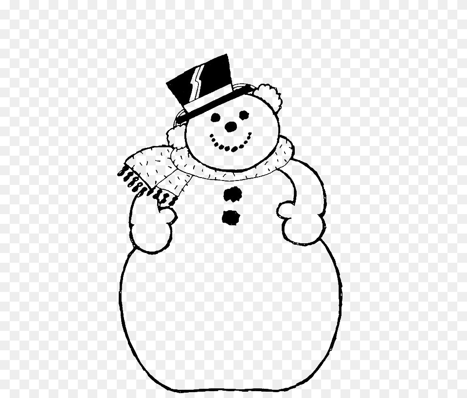 The Big Of Frosty Snowman Coloring For Kids, Stencil, Clothing, Hat, Bag Free Png