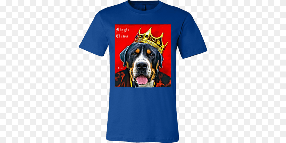 The Biggie Blue Petcasso Prints, Clothing, T-shirt, Animal, Canine Free Png Download