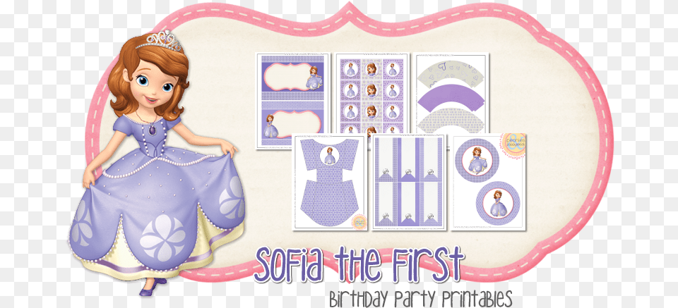 The Bingham Diaries Sofia First Birthday Party Freebie Rapunzel Birthday Printables, Baby, Person, Doll, Toy Png Image