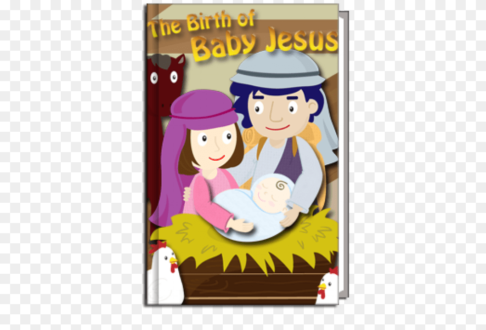 The Birth Of Baby Jesus Cartoon, Publication, Book, Comics, Person Free Transparent Png