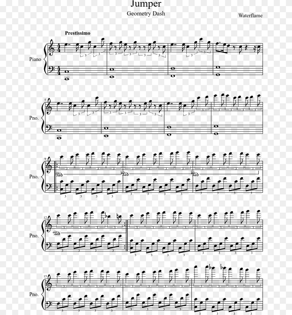 The Black Parade Sheet Music Composed By By Reptilia The Strokes Partituras, Gray Png Image