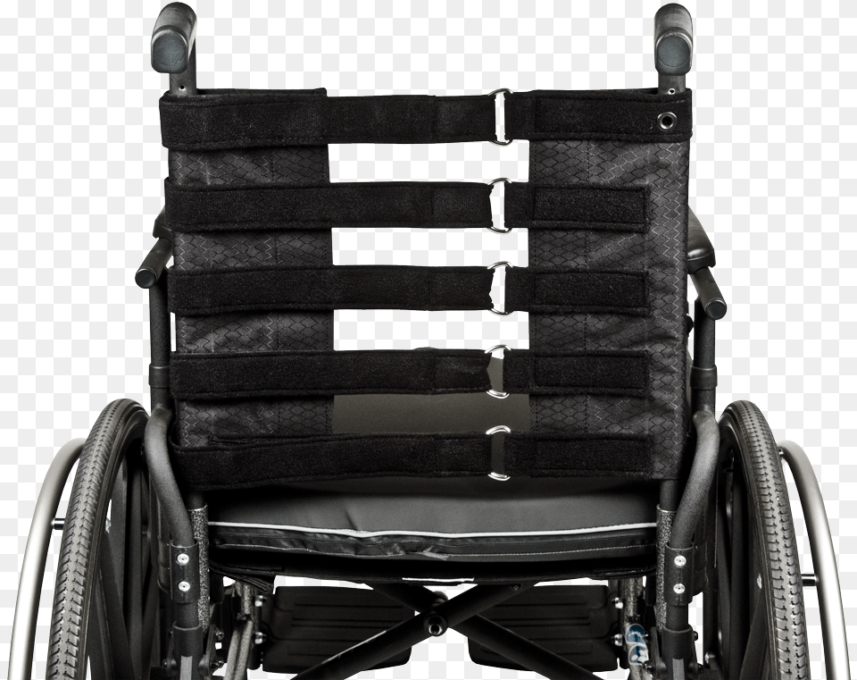 The Black Straps Of Elements Back Wheelchair Wheelchair, Chair, Furniture, Gun, Weapon Free Png