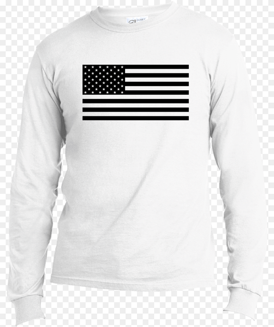 The Black Usa Flag Long Sleeveclass, Clothing, Long Sleeve, Sleeve, T-shirt Png