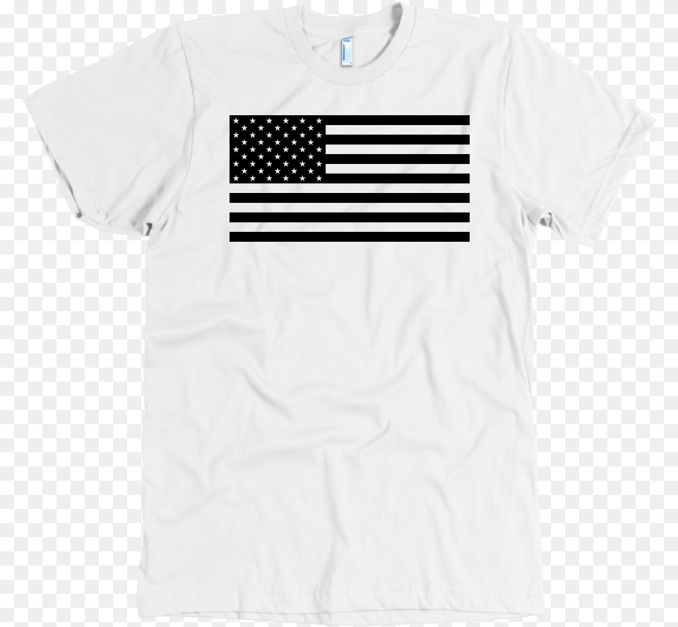 The Black Usa Flag Teeclass American Flag, Clothing, T-shirt, Shirt, American Flag Free Png Download