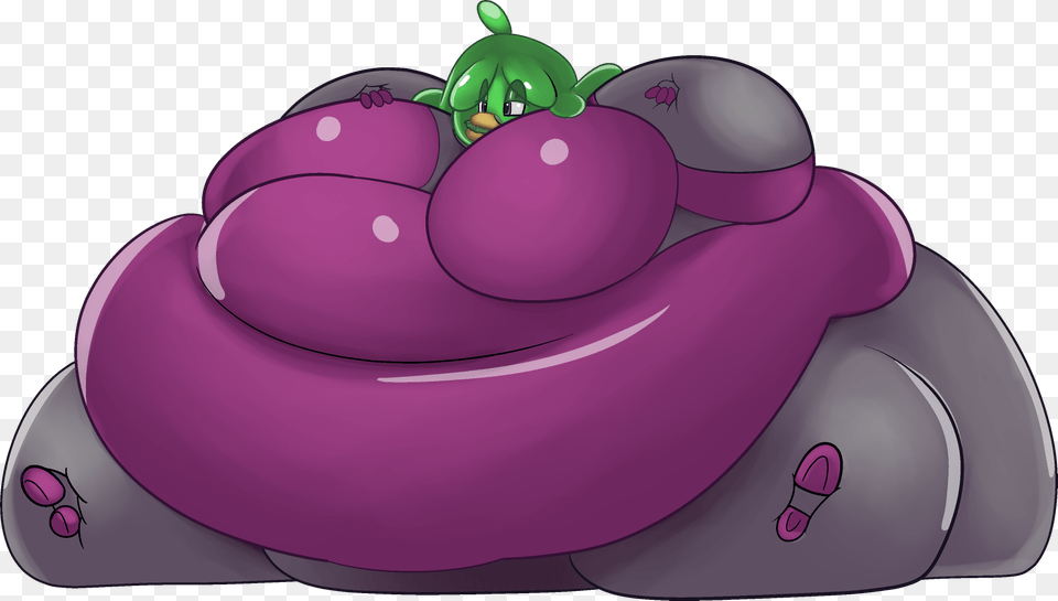 The Blobs Waifu Cartoon, Purple, Food, Fruit, Plant Png Image