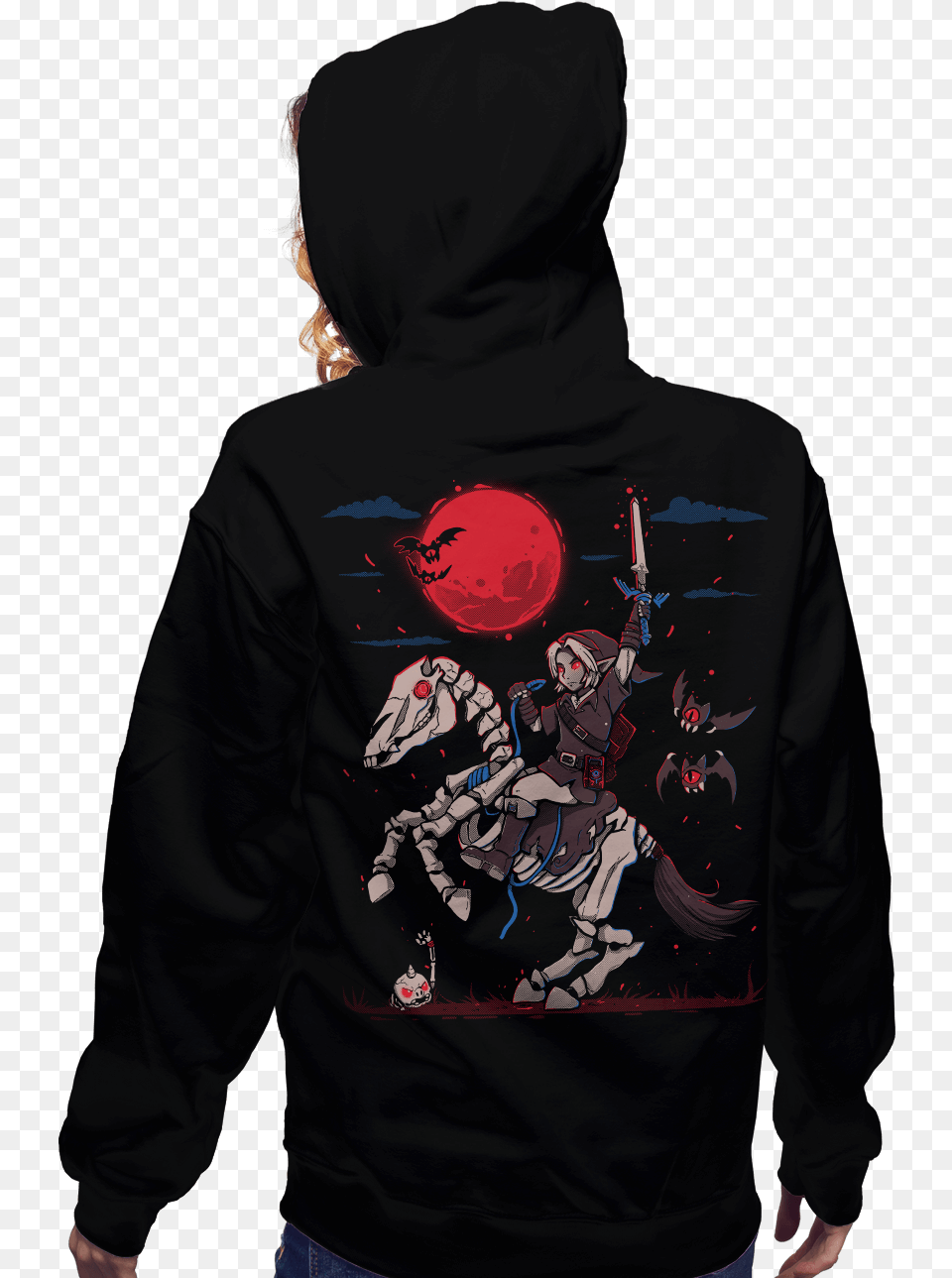 The Blood Moon Rises Losers Club Hoodie Derry Me, Clothing, Hood, Knitwear, Sweater Png