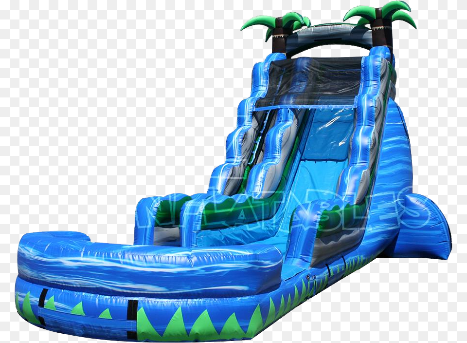 The Blue Crush Inflatable Water Slide 22 Feet Water Slide, Toy, Car, Transportation, Vehicle Free Png Download