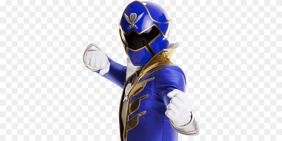 The Blue Ranger Power Ranger Super Megaforce Blue Ranger, Helmet, Glove, Clothing, Person Png Image