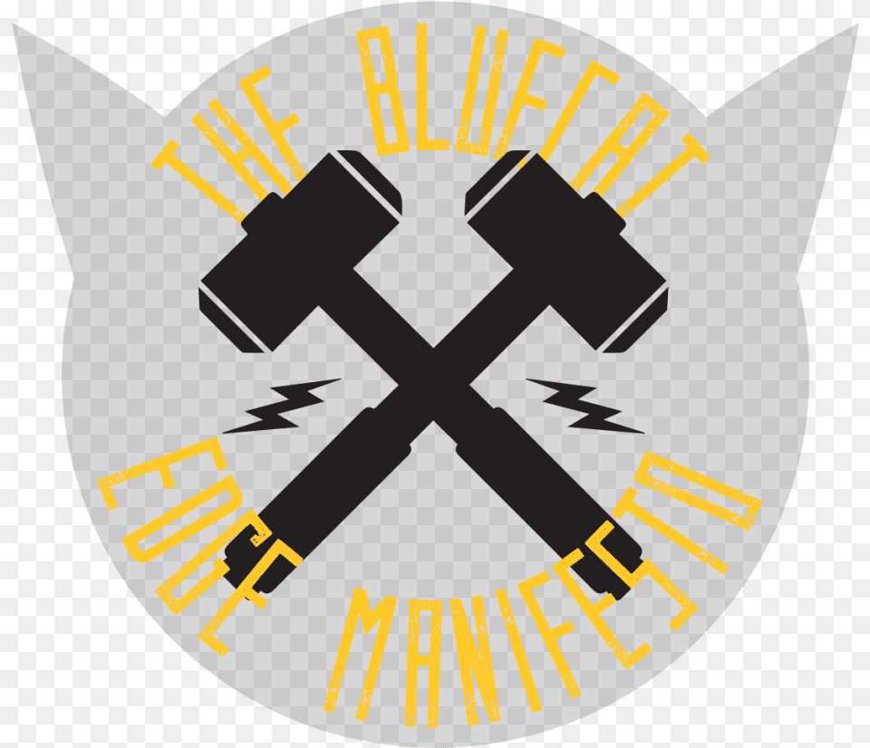 The Bluecat Edge Manifesto Cross, Logo, Symbol, Emblem, Disk Png Image