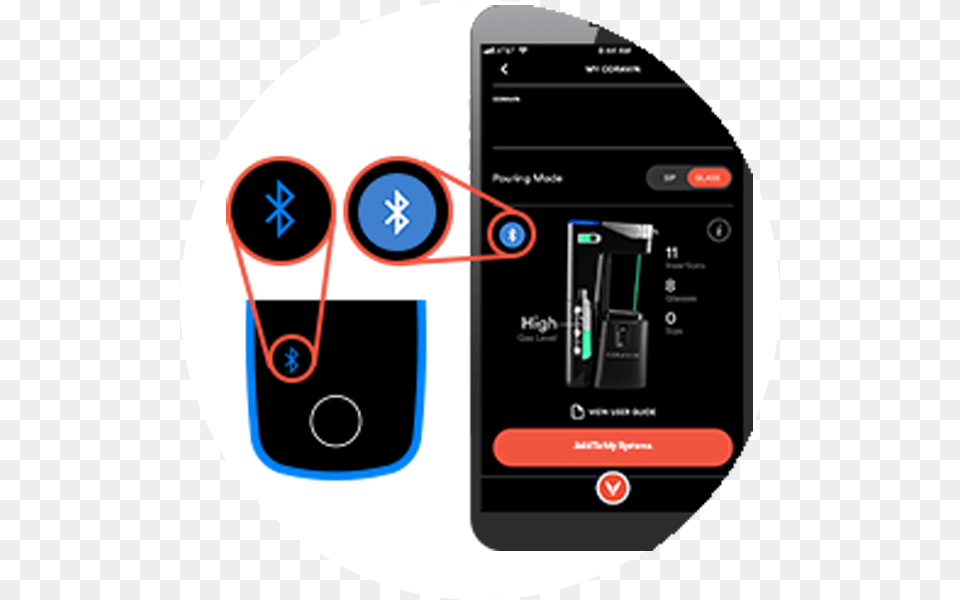 The Bluetooth Icon On The Model Eleven And Iphone Screen Mobile Phone, Computer Hardware, Electronics, Hardware, Mobile Phone Png Image