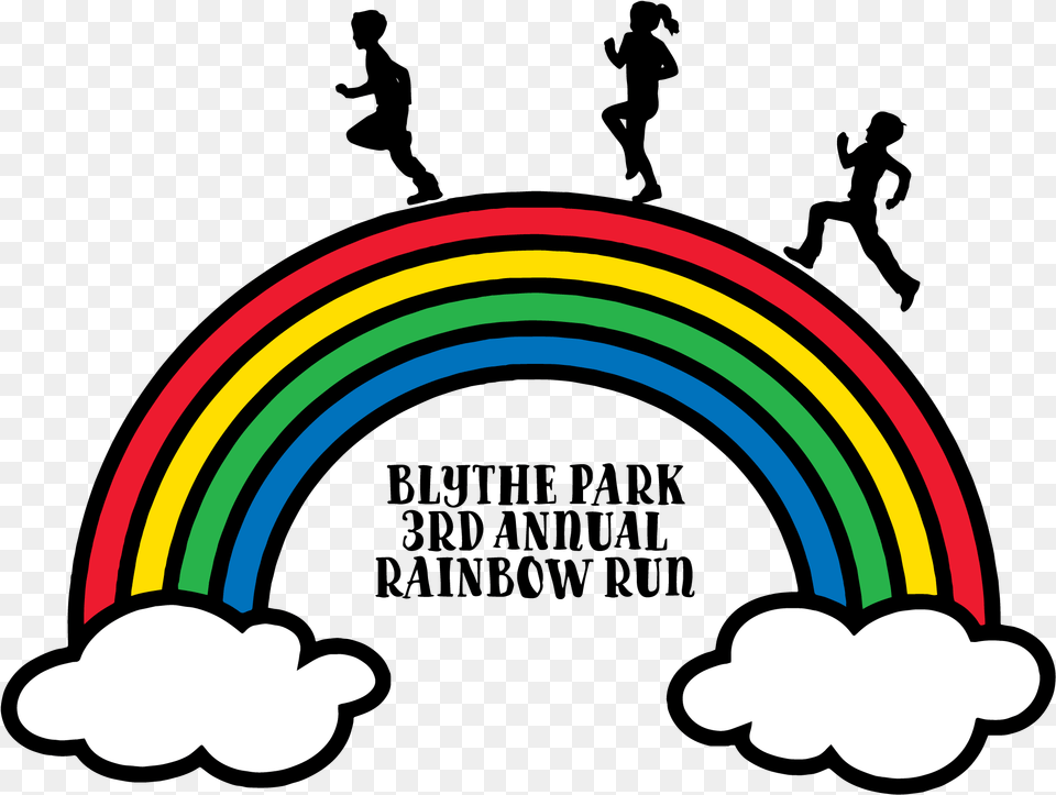 The Blythe Park Rainbow Run Is A One Of A Kind Experience Rainbow With Clouds Coloring, Light, Outdoors, Nature, Sky Png