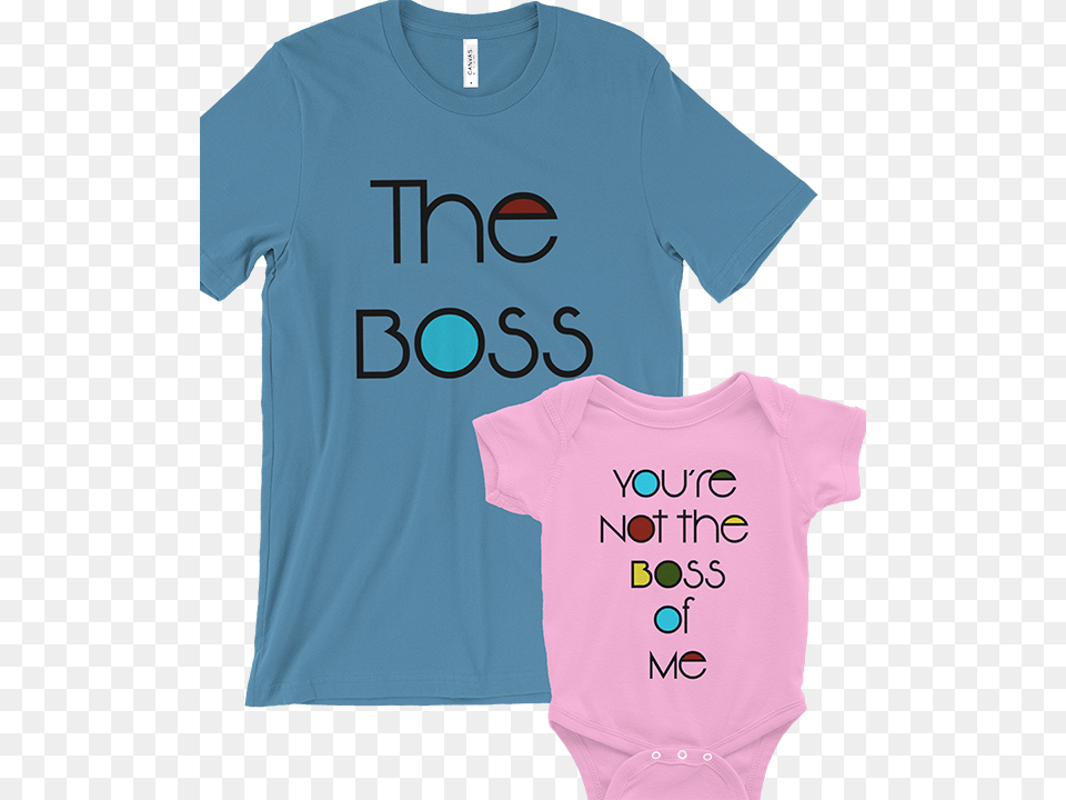 The Boss Parent Amp Child Set Girl, Clothing, Shirt, T-shirt Free Png