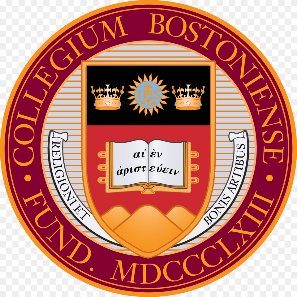 The Boston College Seal Seal Boston College Logo, Badge, Symbol, Emblem, Food Png Image