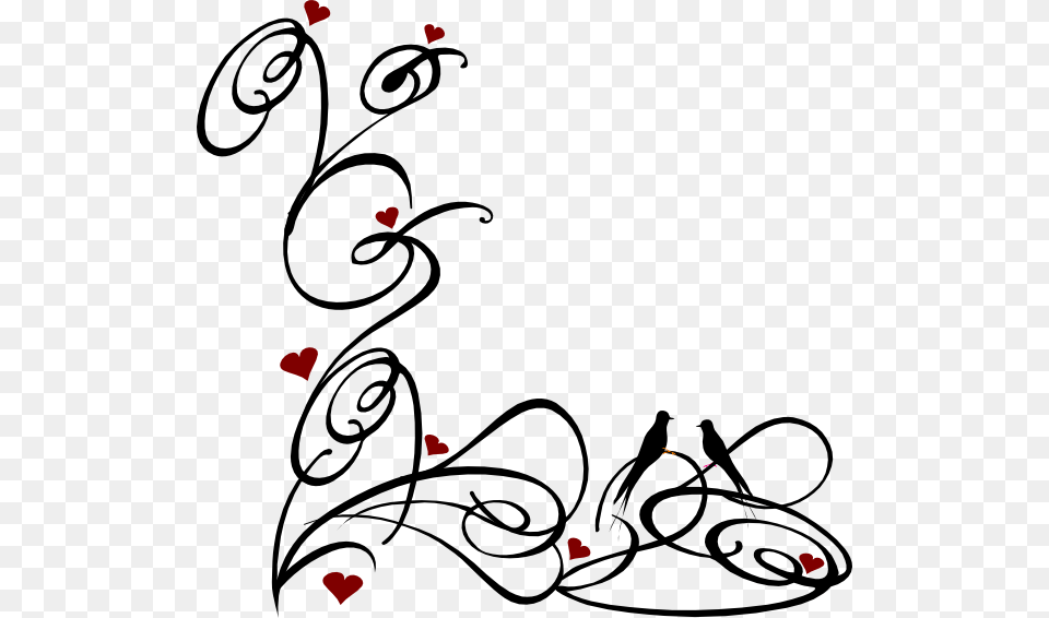 The Bottom Left Corner Clip Art Swirls Heart, Floral Design, Graphics, Pattern, Animal Png