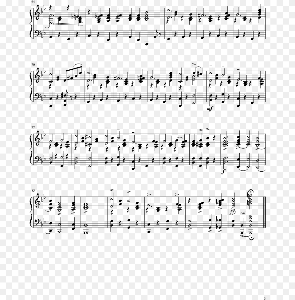 The Bouncing Ball Sheet Music Composed By Frank Trumbauer Last Post Piano Notes, Gray Free Png