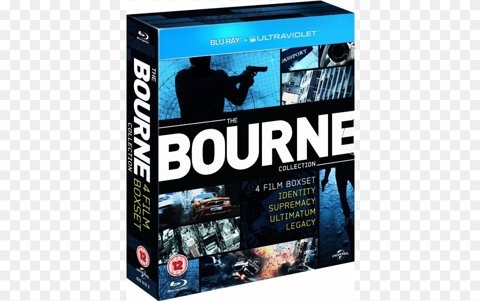 The Bourne Collection 4 Film Box Set Blu Ray Box Set Bourne Collection, Adult, Male, Man, Person Free Png Download