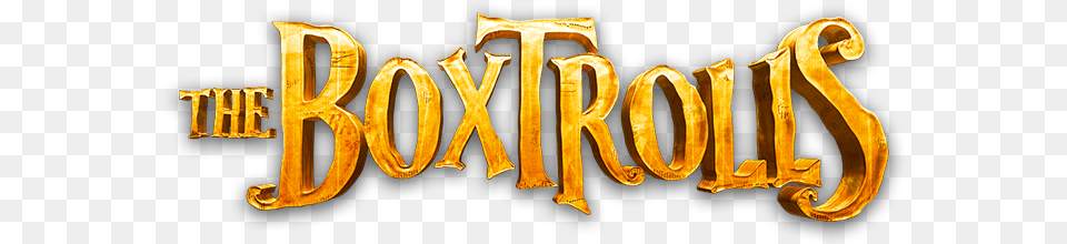 The Boxtrolls Logo, Gold, Text Png