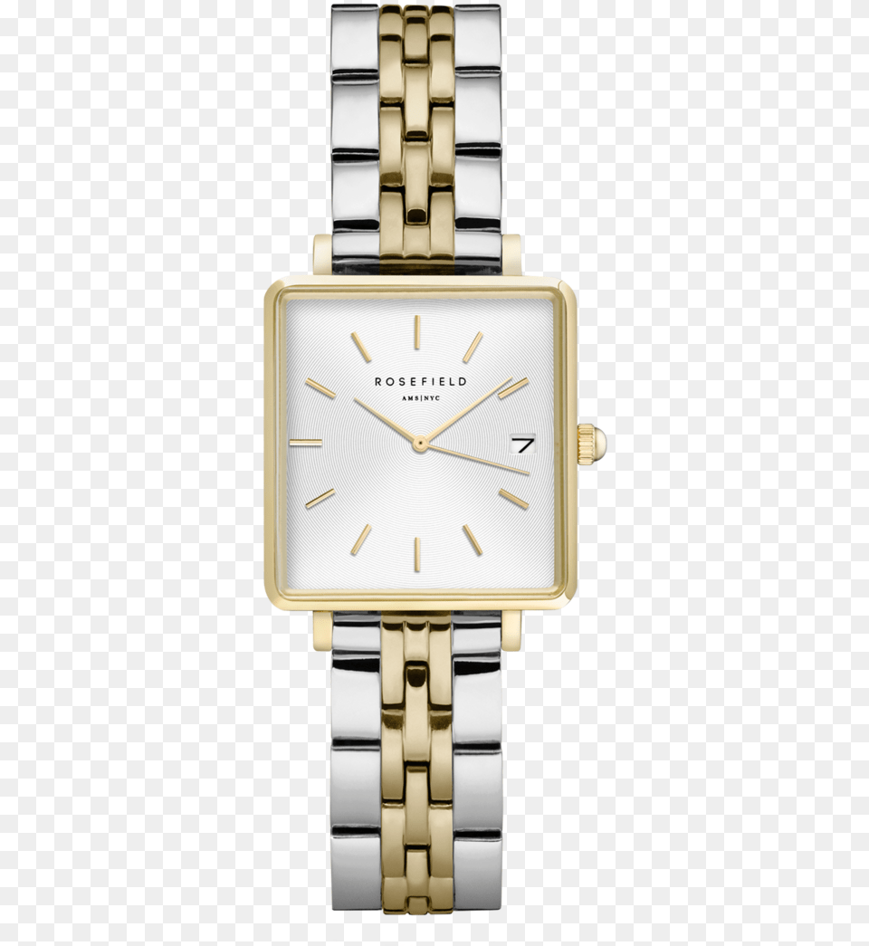 The Boxy Xs Silver Sunray Gold Duo Boxy Xs White Gold, Arm, Body Part, Person, Wristwatch Png