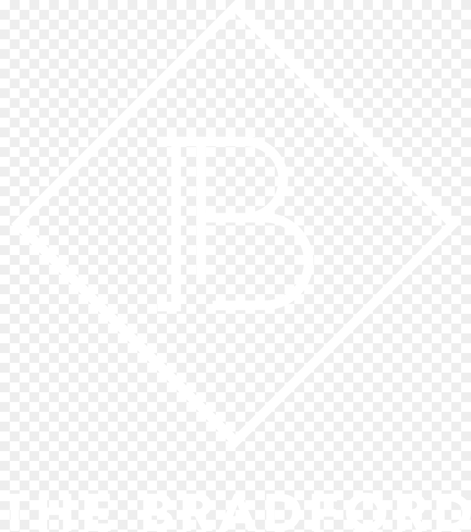 The Bradford Logo White Graphic Design, Sign, Symbol, Blackboard Png