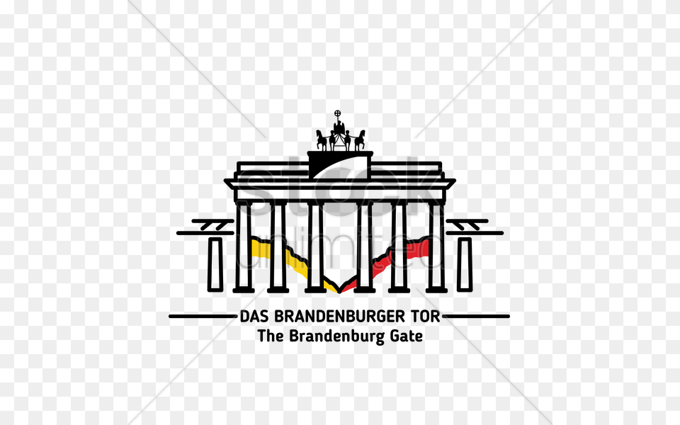 The Brandenburg Gate Vector City, Road Png Image