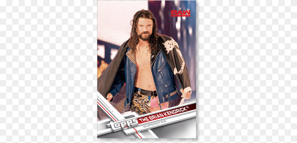 The Brian Kendrick 2017 Topps Wwe Base Cards Poster Wwe The Brian Kendrick, Clothing, Coat, Jacket, Adult Free Transparent Png