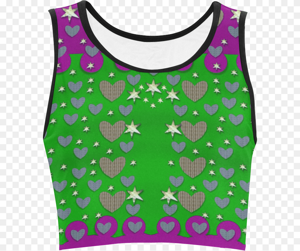 The Brightest Sparkling Stars Is Love Women39s Crop Sweater Vest, Clothing, Tank Top Png Image