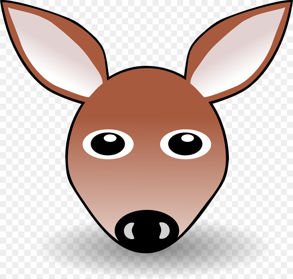 The Brown Deer Of The Funny Cartoon Face Kangaroo Head Clipart, Animal, Mammal, Wildlife, Fish Free Transparent Png