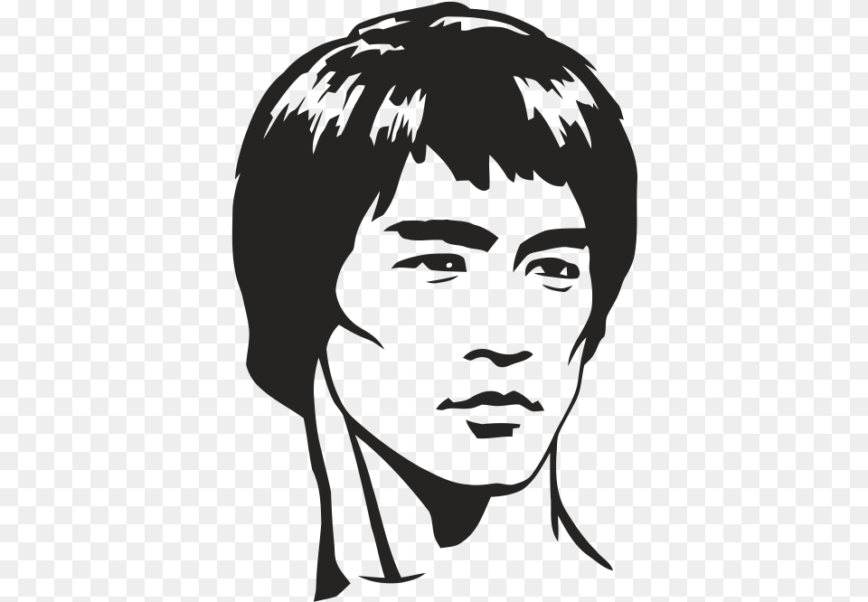 The Bruce Lee Story Sticker Tao Bruce Lee Dragon Vector, Photography, Stencil, Face, Head Free Png