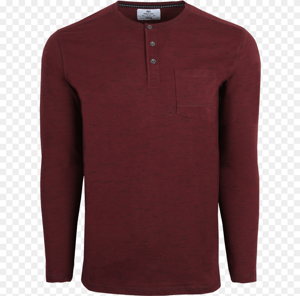 The Brush Stroke Henley, Clothing, Long Sleeve, Maroon, Sleeve Png Image